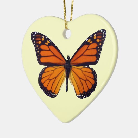 Sinaasappel Butterfly Heart Ornament (Links)