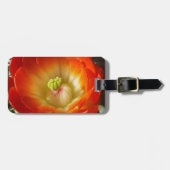 Sinaasappel-cactus-bloem Bagagelabel (Voorkant horizontaal)