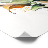 Sinaasappel Calla Lelie Bloem Kunstprint Poster (Hoek)