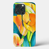 Sinaasappel Calla lelie bloem waterverf kunst Case-Mate iPhone Case (Achterkant)