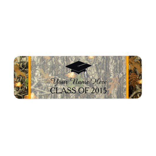 Sinaasappel & Camo Afstuderen Label (Voorkant)