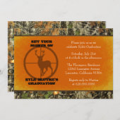 Sinaasappel - Camo Graduation Invitations Kaart (Voorkant / Achterkant)