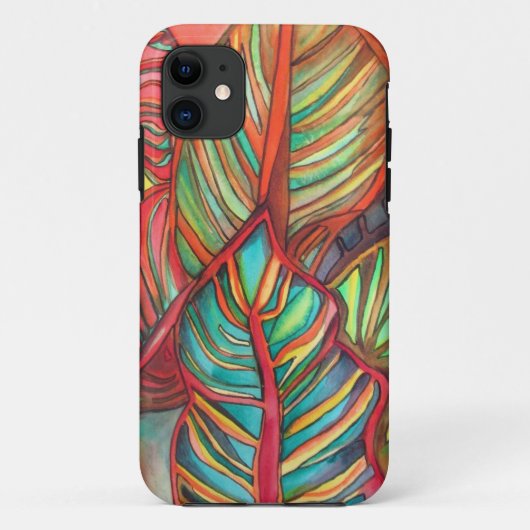 Sinaasappel Canna verlaat waterverf oorspronkelijk Case-Mate iPhone Case (Achterkant)