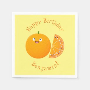 sinaasappel cartoon servet