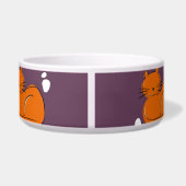 Sinaasappel Cat Ceramic Pet Bowl Voerbakje (Achterkant)