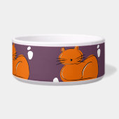 Sinaasappel Cat Ceramic Pet Bowl Voerbakje (Rechts)