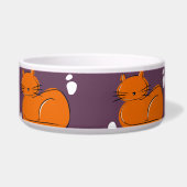 Sinaasappel Cat Ceramic Pet Bowl Voerbakje (Voorkant)