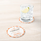 Sinaasappel Check Plaid Little Pumpkin Herfst Baby Ronde Kartonnen Onderzetter (Insitu)