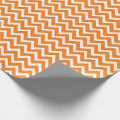 Sinaasappel Chevron Cadeaupapier (Hoek)