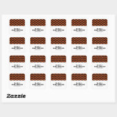 Sinaasappel Chevron Glitter Baby shower Stickers (Vel)