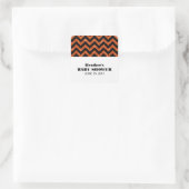 Sinaasappel Chevron Glitter Baby shower Stickers (Tas)