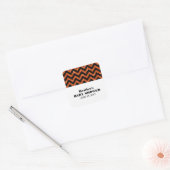Sinaasappel Chevron Glitter Baby shower Stickers (Envelop)
