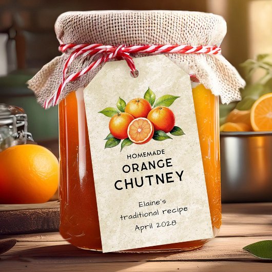 sinaasappel chutney keuken pantry label cadeaulabel