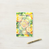 Sinaasappel Citroen Botanische Citroen Geometrisch Post-it® Notes (Op bureau)