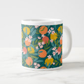  Sinaasappel & Citroenbloesempatroon Grote Koffiekop (Voorkant rechts)