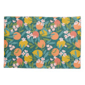 Sinaasappel & Citroenbloesempatroon Kussensloop (Achterkant-Links)