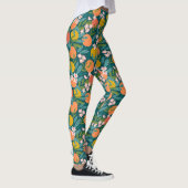  Sinaasappel & Citroenbloesempatroon Leggings (Rechts)