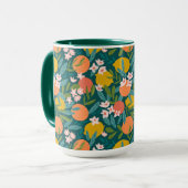  Sinaasappel & Citroenbloesempatroon Mok (Voorkant links)