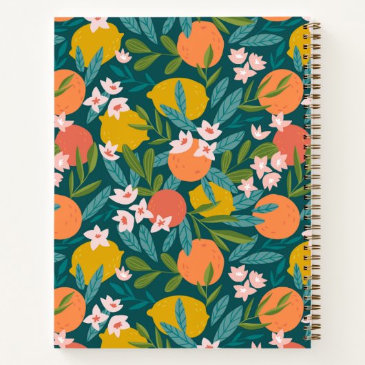  Sinaasappel & Citroenbloesempatroon Notitieboek (Achterkant)