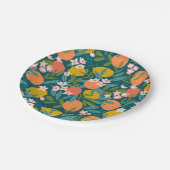 Sinaasappel & Citroenbloesempatroon Papieren Bordje (Gekanteld)