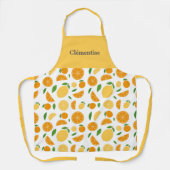 Sinaasappel & Citroenmotief Wit Schort (Voorkant)