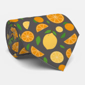 Sinaasappel & Citroenpatroon Stropdas (Opgerold)