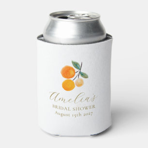 Sinaasappel Citrus Aquarel Bruids Brunch Aangepast Blikjeskoeler