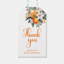 Sinaasappel Citrus Baby Shower Bedankt Cadeaulabel