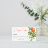 Sinaasappel Citrus Cutie op de Way Luier Raffle Ka Informatiekaartje (Staand voorkant)