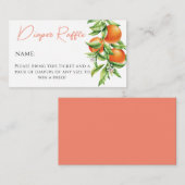 Sinaasappel Citrus Cutie op de Way Luier Raffle Ka Informatiekaartje (Voorkant / Achterkant)