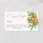 Sinaasappel Citrus Cutie op de Way Luier Raffle Ka Informatiekaartje (Voorkant)