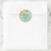 Sinaasappel citrus dank je ronde sticker (Tas)