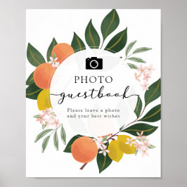 Sinaasappel citrus foto gastboek bord poster