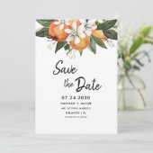 Sinaasappel citrus groen blijf de datumkaarten kaart (Staand voorkant)