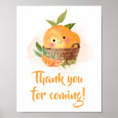 Sinaasappel Citrus Kleine Moppie Bedankt voor uw k Poster (Voorkant)