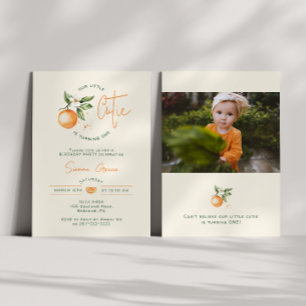 Sinaasappel Citrus Little Cutie Verjaardagsfeest F Kaart
