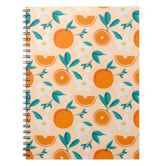 Sinaasappel Citrus Pret Notitieboek (Voorkant)