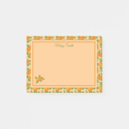 Sinaasappel Citrus Rand Botanisch Ontwerp Post-it® Notes