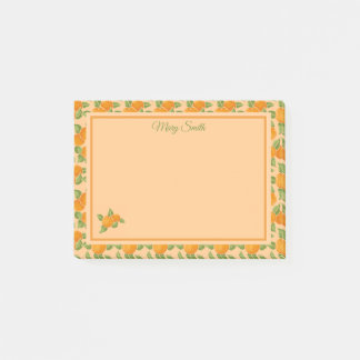 Sinaasappel Citrus Rand Botanisch Ontwerp Post-it® Notes