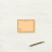 Sinaasappel Citrus Rand Botanisch Ontwerp Post-it® Notes (Op bureau)