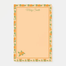 Sinaasappel Citrus Rand Botanisch Ontwerp