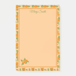 Sinaasappel Citrus Rand Botanisch Ontwerp Post-it® Notes
