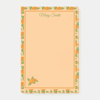 Sinaasappel Citrus Rand Botanisch Ontwerp Post-it® Notes