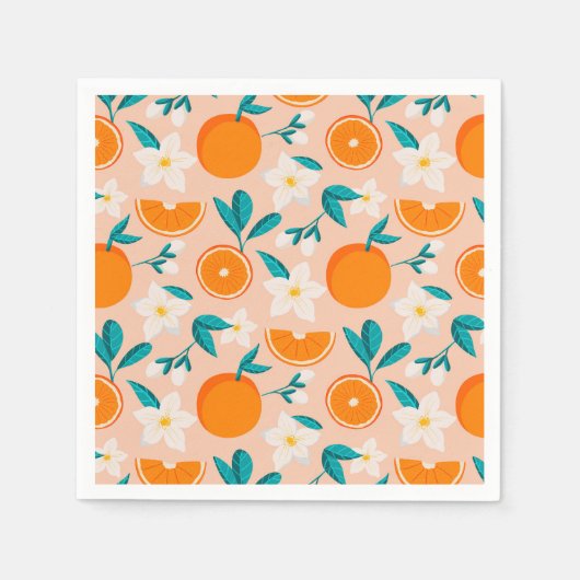 Sinaasappel citrus servet (Voorkant)