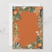 Sinaasappel citrus waterverf botanische bruiloft save the date (Achterkant)
