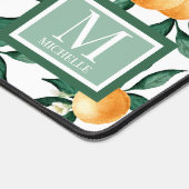 Sinaasappel citrus waterverf monogram naam bureaumat (Hoek)