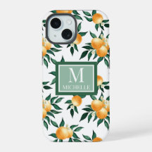 Sinaasappel citrus waterverf monogram naam