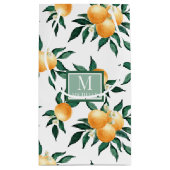 Sinaasappel citrus waterverf monogram naam klein cadeauzakje (Achterkant)