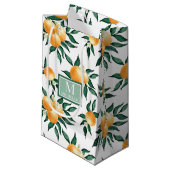 Sinaasappel citrus waterverf monogram naam klein cadeauzakje (Voorkant Gekanteld)