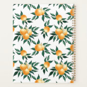 Sinaasappel citrus waterverf monogram naam planner (Achterkant)